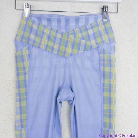 NEW Free People Movement Plaid Leggings in “Bluebell Combo”, XS - Picture 5 of 16